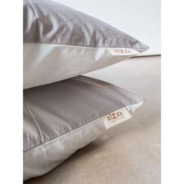 Percale Pillowcase – 40x80cm – Blue & Beige