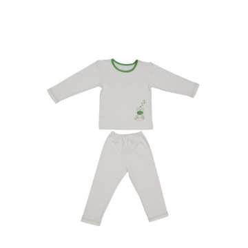 Baby pajamas with bio cotton - green frog - 18 to 24 Months - Zizzz